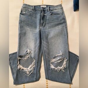 Studio Light Blue Distressed Boyfriend Jeans